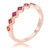 Rose Gold Plated Multi-Color Septem Princess Cut Half Eternity Band R599-R08737A-V01