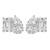 14K White Gold 2.0 Cttw Emerald and Pear Toi et Moi Lab Grown Diamond Stud Earrings N162-023633ES19