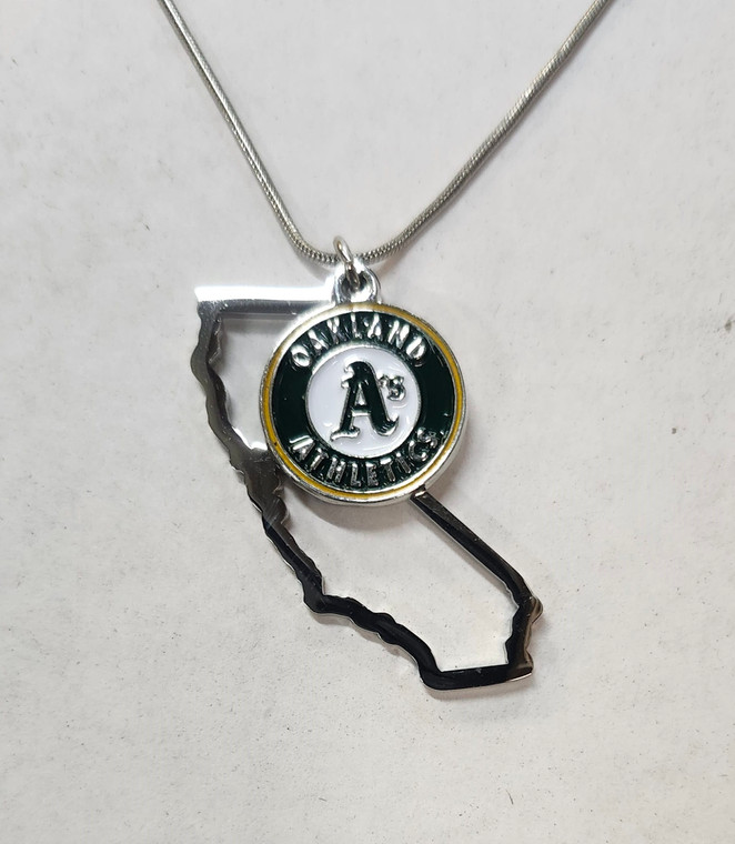 Oakland Athletics Necklace Chain with State Shape Charm CO Z157-5460367609