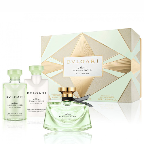 BVLGARI MON JASMIN NOIR L'EAU EXQUISE 3 PCS SET: 1.7 EDT SP + 1.35 BODY LOTION + 1.35 BATH AND SHOWER GEL