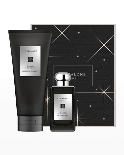 JO MALONE CYPRESS & GRAPEVINE 2 PCS SET: 3.4 COLOGNE INTENSE + 6.7 EXFOLIATING SHOWER GEL