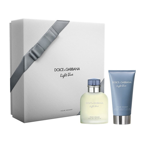 DOLCE & GABBANA LIGHT BLUE 2 PCS SET FOR MEN: 2.5 EAU DE TOILETTE + 2.5 AFTER SHAVE BALM