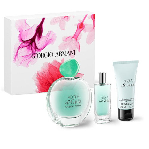 ACQUA DI GIOIA 3 PCS SET FOR WOMEN: 3.4 EAU DE PARFUM SPRAY + 0.5 EAU DE PARFUM SPRAY + 1.7 BODY LOTION