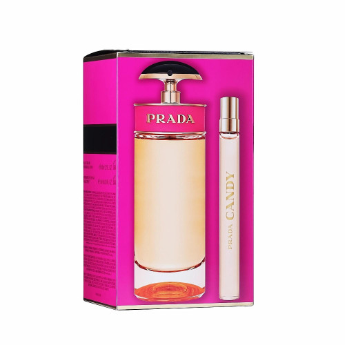 PRADA CANDY 2 PCS SET FOR WOMEN: 2.7 EAU DE PARFUM SPRAY + 0.34 EAU DE PARFUM SPRAY PRADA CANDY 2 PCS SET FOR WOMEN: 2.7 EAU DE PARFUM SPRAY + 0.34 EAU DE PARFUM SPRAY
