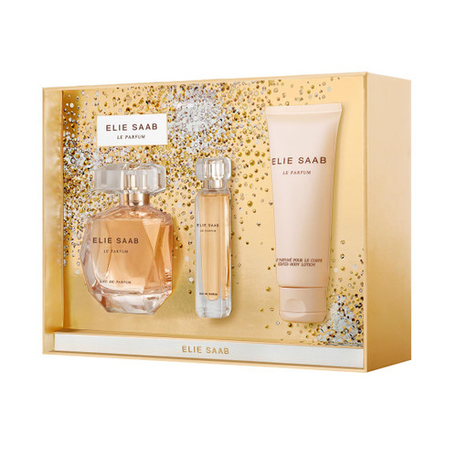 ELIE SAAB LE PARFUM 3 PCS SET: 3 OZ EDP SP + 10 ML EDP SP + 2.5 OZ BODY LOTION