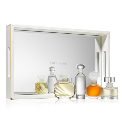 ESTEE LAUDER 4 PCS MINI SET FOR WOMEN: BEAUTIFUL 0.12 OZ EAU DE PARFUM + PLEASURES 0.12 OZ EAU DE PARFUM + WHITE LINEN 0.09 OZ EAU DE PARFUM + YOUTH DEW 0.12 OZ EAU DE PARFUM