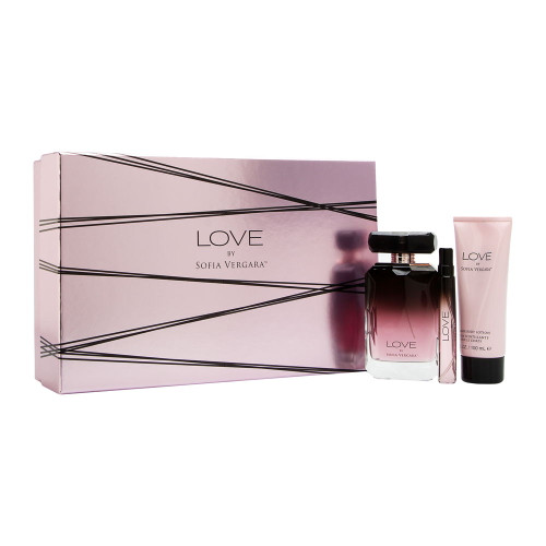 SOFIA VERGARA LOVE 3 PCS SET: 3.4 EDP SP + 0.33 OZ EDP SP + 3.4 BODY LOTION