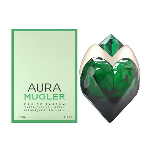 AURA MUGLER 3 OZ EAU DE PARFUM SPRAY REFILLABLE AURA MUGLER 3 OZ EAU DE PARFUM SPRAY REFILLABLE