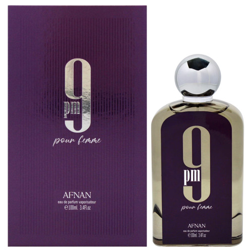 AFNAN 9 PM POUR FEMME 3.4 EAU DE PARFUM SPRAY