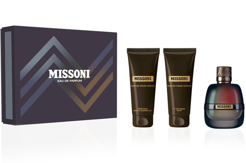 MISSONI POUR HOMME 3 PCS SET: 3.4 EAU DE PARFUM SPRAY + 3.4 SHOWER GEL + 3.4 AFTER SHAVE MISSONI POUR HOMME 3 PCS SET: 3.4 EAU DE PARFUM SPRAY + 3.4 SHOWER GEL + 3.4 AFTER SHAVE