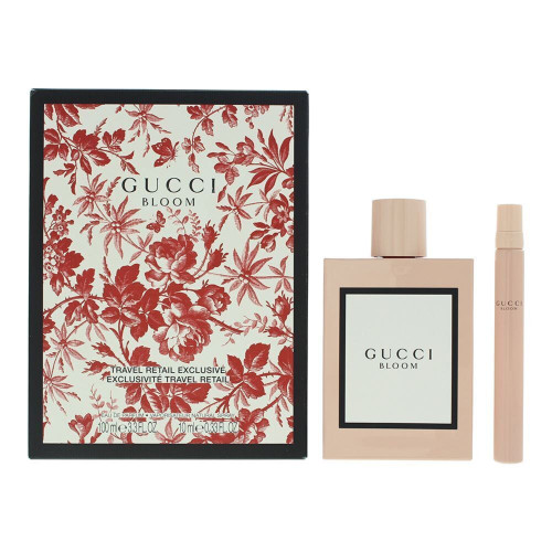 GUCCI BLOOM 2 PCS SET FOR WOMEN: 3.3 EAU DE PARFUM SPRAY + 0.33 EAU DE PARFUM SPRAY. GUCCI BLOOM 2 PCS SET FOR WOMEN: 3.3 EAU DE PARFUM SPRAY + 0.33 EAU DE PARFUM SPRAY.