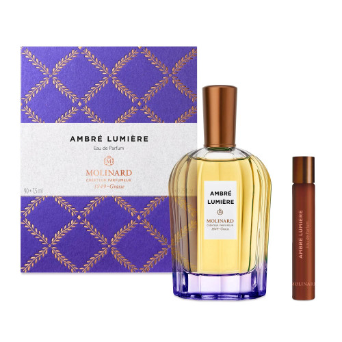 MOLINARD AMBRE LUMIERE 2 PCS SET: 3 OZ EAU DE PARFUM SPRAY + 2.5 EAU DE PARFUM SPRAY MOLINARD AMBRE LUMIERE 2 PCS SET: 3 OZ EAU DE PARFUM SPRAY + 2.5 EAU DE PARFUM SPRAY