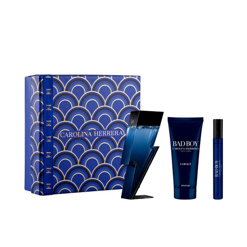 CAROLINA HERRERA BAD BOY COBALT 3 PCS SET: 3.4 EAU DE PARFUM SPRAY + 3.4 SHOWER GEL + 0.33 EAU DE PARFUM SPRAY CAROLINA HERRERA BAD BOY COBALT 3 PCS SET: 3.4 EAU DE PARFUM SPRAY + 3.4 SHOWER GEL + 0.33 EAU DE PARFUM SPRAY