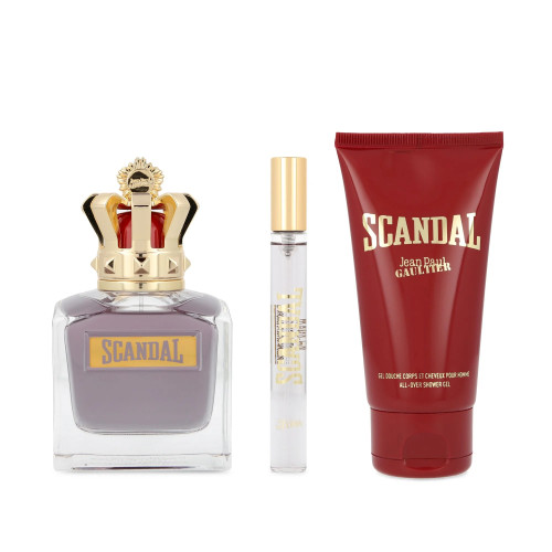JEAN PAUL GAULTIER SCANDAL 3 PCS SET FOR MEN: 3.4 EAU DE TOILETTE SPRAY + 2.5 SHOWER GEL + 0.33 EAU DE TOILETTE SPRAY