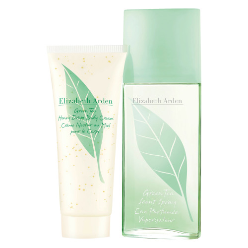 GREEN TEA 2 PCS SET FOR WOMEN: 3.3 EAU DE TOILETTE SPRAY + 3.3 HONEY DROP BODY CREAM