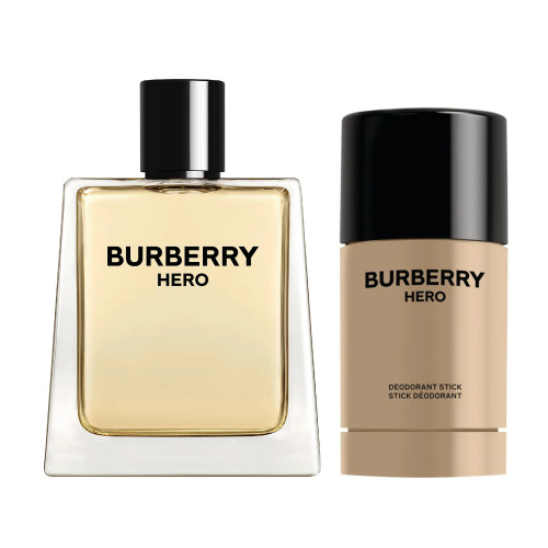 BURBERRY HERO 2 PCS SET FOR MEN: 3.3 EAU DE TOILETTE SPRAY + 2.4 DEODORANT STICK BURBERRY HERO 2 PCS SET FOR MEN: 3.3 EAU DE TOILETTE SPRAY + 2.4 DEODORANT STICK