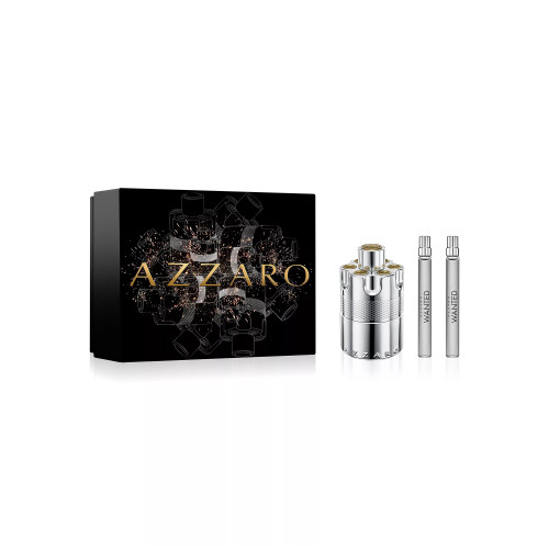 AZZARO WANTED 3 PCS SET FOR MEN: 3.3 EAU DE PARFUM SPRAY + 2 * 0.33 EAU DE PARFUM SPRAY AZZARO WANTED 3 PCS SET FOR MEN: 3.3 EAU DE PARFUM SPRAY + 2 * 0.33 EAU DE PARFUM SPRAY