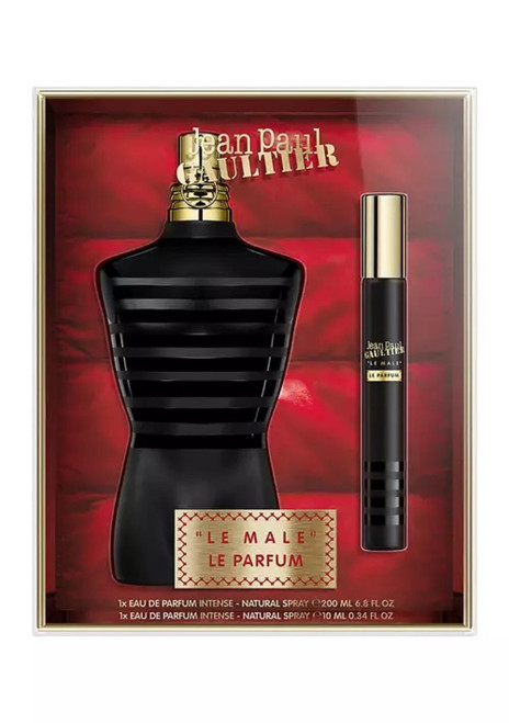 JEAN PAUL GAULTIER LE MALE LE PARFUM 2 PCS SET FOR MEN: 6.8 EAU DE PARFUM INTENSE SPRAY + 0.34 EAU DE PARFUM INTENSE SPRAY