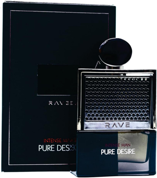 LATTAFA RAVE PURE DESIRE INTENSE MAN 3.4 EAU DE PARFUM SPRAY LATTAFA RAVE PURE DESIRE INTENSE MAN 3.4 EAU DE PARFUM SPRAY