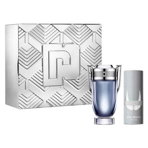 PACO RABANNE INVICTUS 2 PCS SET FOR MEN: 6.8 EAU DE TOILETTE SPRAY + 5.1 DEODORANT SPRAY PACO RABANNE INVICTUS 2 PCS SET FOR MEN: 6.8 EAU DE TOILETTE SPRAY + 5.1 DEODORANT SPRAY