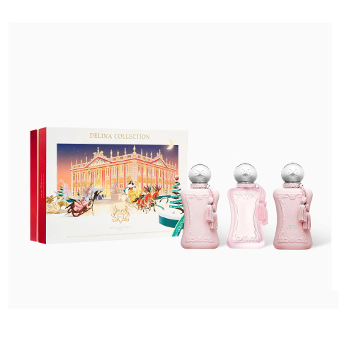 PARFUMS DE MARLY DELINA 3 PCS SET FOR WOMEN: 1 OZ EAU DE PARFUM SPRAY + DELINA EXCLUSIF 1 OZ EAU DE PARFUM SPRAY + DELINA LA ROSEE 1 OZ EAU DE PARFUM SPRAY. PARFUMS DE MARLY DELINA 3 PCS SET FOR WOMEN: 1 OZ EAU DE PARFUM SPRAY + DELINA EXCLUSIF 1 OZ EAU DE PARFUM SPRAY + DELINA LA ROSEE 1 OZ EAU DE PARFUM SPRAY.