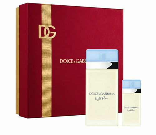 DOLCE & GABBANA LIGHT BLUE 2 PCS SET FOR WOMEN: 6.7 EAU DE TOILETTE SPRAY + 0.84 EAU DE TOILETTE SPRAY DOLCE & GABBANA LIGHT BLUE 2 PCS SET FOR WOMEN: 6.7 EAU DE TOILETTE SPRAY + 0.84 EAU DE TOILETTE SPRAY