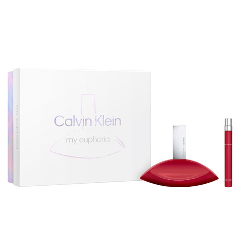 CALVIN KLEIN MY EUPHORIA 2 PCS SET FOR WOMEN: 3.3 EAU DE PARFUM SPRAY + 0.33 EAU DE PARFUM SPRAY.