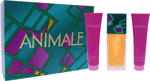 ANIMALE 3 PCS SET FOR WOMEN: 3.4 EAU DE PARFUM SPRAY + 3.4 SHOWER GEL + 3.4 BODY LOTION