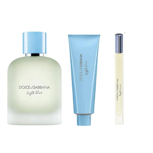 DOLCE & GABBANA LIGHT BLUE 3 PCS SET FOR MEN: 3.3 EAU DE TOILETTE SPRAY + 0.33 EAU DE TOILETTE SPRAY + 1.69 SHOWER GEL DOLCE & GABBANA LIGHT BLUE 3 PCS SET FOR MEN: 3.3 EAU DE TOILETTE SPRAY + 0.33 EAU DE TOILETTE SPRAY + 1.69 SHOWER GEL