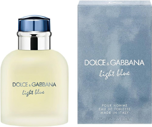 DOLCE & GABBANA LIGHT BLUE 2.5 EAU DE TOILETTE SPRAY FOR MEN.