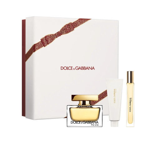 DOLCE & GABBANA THE ONE 3 PCS SET FOR WOMEN: 2.5 EAU DE PARFUM SPRAY + 0.33 EAU DE PARFUM SPRAY + 1.7 BODY LOTION