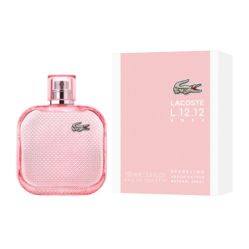 LACOSTE L.12.12 ROSE SPARKLING 3.3 EAU DE TOILETTE SPRAY FOR WOMEN LACOSTE L.12.12 ROSE SPARKLING 3.3 EAU DE TOILETTE SPRAY FOR WOMEN
