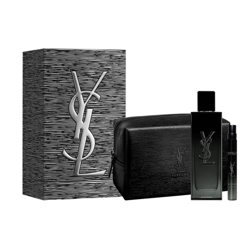 YSL MYSLF 3 PCS SET FOR MEN: 3.3 EAU DE PARFUM SPRAY + 0.33 EAU DE PARFUM SPRAY + POUCH