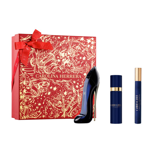CAROLINA HERRERA GOOD GIRL 3 PCS SET FOR WOMEN: 1.7 EAU DE PARFUM SPRAY + 0.34 OZ EAU DE PARFUM SPRAY + 3.4 PERFUMED BODY MIST