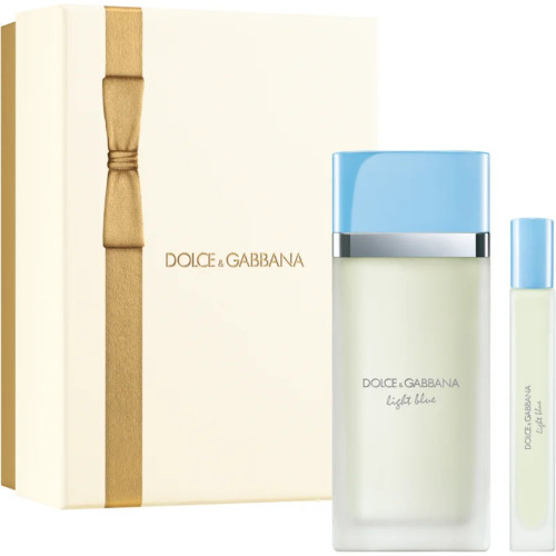 DOLCE & GABBANA LIGHT BLUE 2 PCS SET FOR WOMEN: 3.38 EAU DE TOILETTE SPRAY +  0.33 EAU DE TOILETTE SPRAY