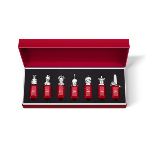 CHRISTIAN LOUBOUTIN 7 * 9 ML EAU DE PARFUM MINI SET: LOUBIFUNK + LOUBIDOO + LOUBIKISS + LOUBIROUGE + LOUBIRAJ + LOUBICROWN + LOUBICROC
