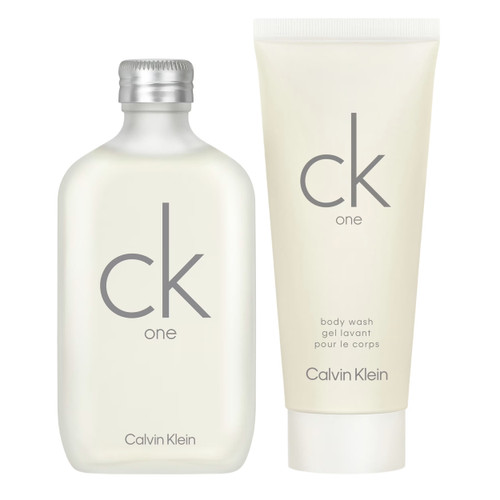 CK ONE 2 PCS SET: 3.3 EAU DE TOILETTE SPRAY + 3.3 BODY WASH