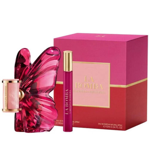 CAROLINA HERRERA LA BOMBA 2 PCS SET FOR WOMEN: 2.7 EAU DE PARFUM SPRAY + 0.34 EAU DE PARFUM SPRAY