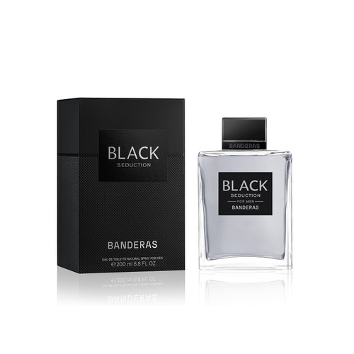 ANTONIO BANDERAS BLACK SEDUCTION 6.8 EAU DE TOILETTE SPRAY FOR MEN.
