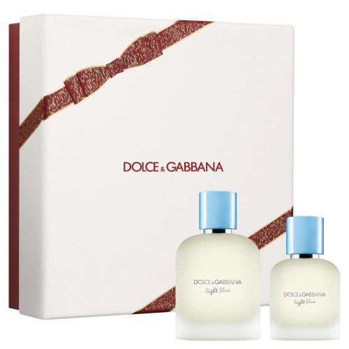 DOLCE & GABBANA LIGHT BLUE 2 PCS SET FOR MEN: 3.3 EAU DE TOILETTE SPRAY + 1.7 EAU DE TOILETTE SPRAY