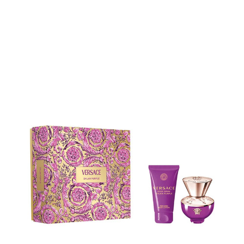 VERSACE DYLAN PURPLE 2 PCS SET FOR WOMEN: 1 OZ EAU DE PARFUM SPRAY + 1.7 BODY LOTION