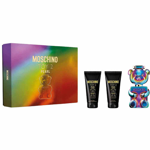 MOSCHINO TOY 2 PEARL 3 PCS SET FOR WOMEN: 1.7 EAU DE PARFUM SPRAY + 1.7 SHOWER GEL + 1.7 BODY LOTION