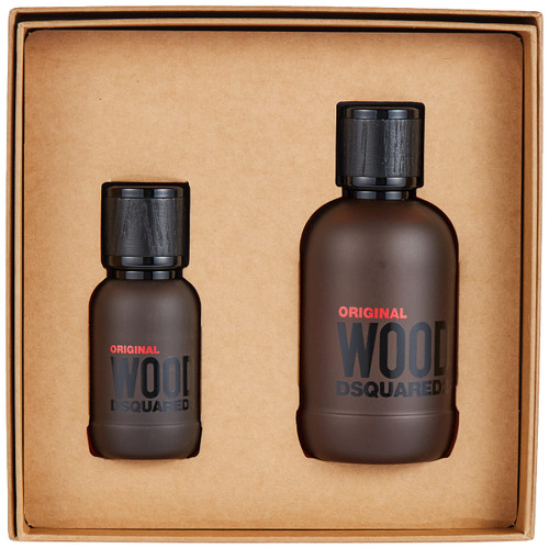 DSQUARED2 ORIGINAL WOOD 2 PCS SET FOR MEN: 3.4 EAU DE PARFUM SPRAY + 1 OZ EAU DE PARFUM SPRAY.