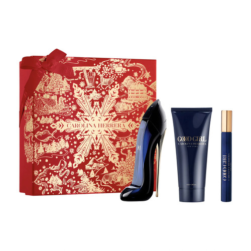 CAROLINA HERRERA GOOD GIRL 3 PCS SET: 2.7 EAU DE PARFUM SPRAY + 0.34 EAU DE PARFUM SPRAY + 3.4 BODY LOTION..