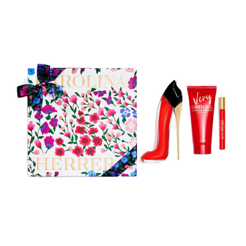 CAROLINA HERRERA VERY GOOD GIRL 3 PCS SET: 2.7 EAU DE PARFUM SPRAY + 0.34 EAU DE PARFUM SPRAY + 3.4 BODY LOTION..