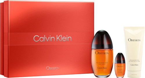 OBSESSION 3 PCS SET FOR WOMEN: 3.4 EAU DE PARFUM SPRAY + 3.3 BODY LOTION + 0.5 EAU DE PARFUM SPRAY