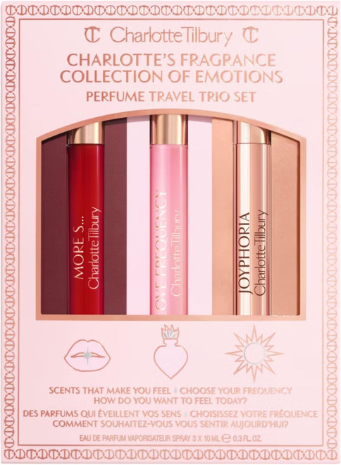 CHARLOTTE TILBURY 3 * 0.3 EAU DE PARFUM SPRAY SET: MORE Sâ€¦ + LOVE FREQUENCY + JOYPHORIA