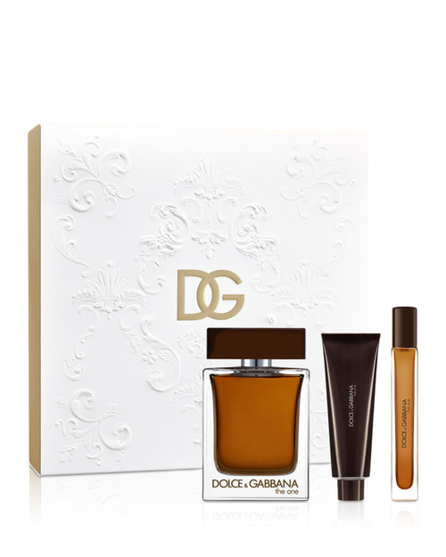 DOLCE & GABBANA THE ONE 3 PCS SET FOR MEN: 3.3 EAU DE PARFUM SPRAY + 0.33 EAU DE PARFUM SPRAY + 1.69 SHOWER GEL