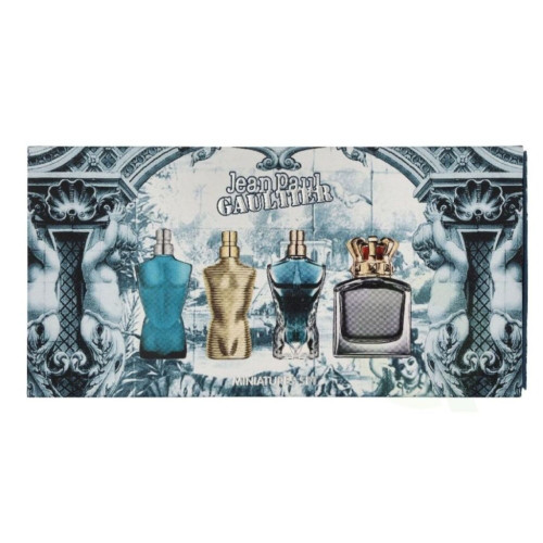 JEAN PAUL GAULTIER 4 * 7 ML MINI SET FOR MEN: LE MALE EAU DE TOILETTE + LE MALE ELIXIR PARFUM + LE BEAU EAU DE TOILETTE + SCANDAL EAU DE TOILETTE