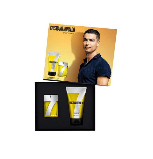 CRISTIANO RONALDO CR7 DISCOVER 2 PCS SET FOR MEN: 1 OZ EAU DE TOILETTE SPRAY + 5 OZ SHOWER GEL